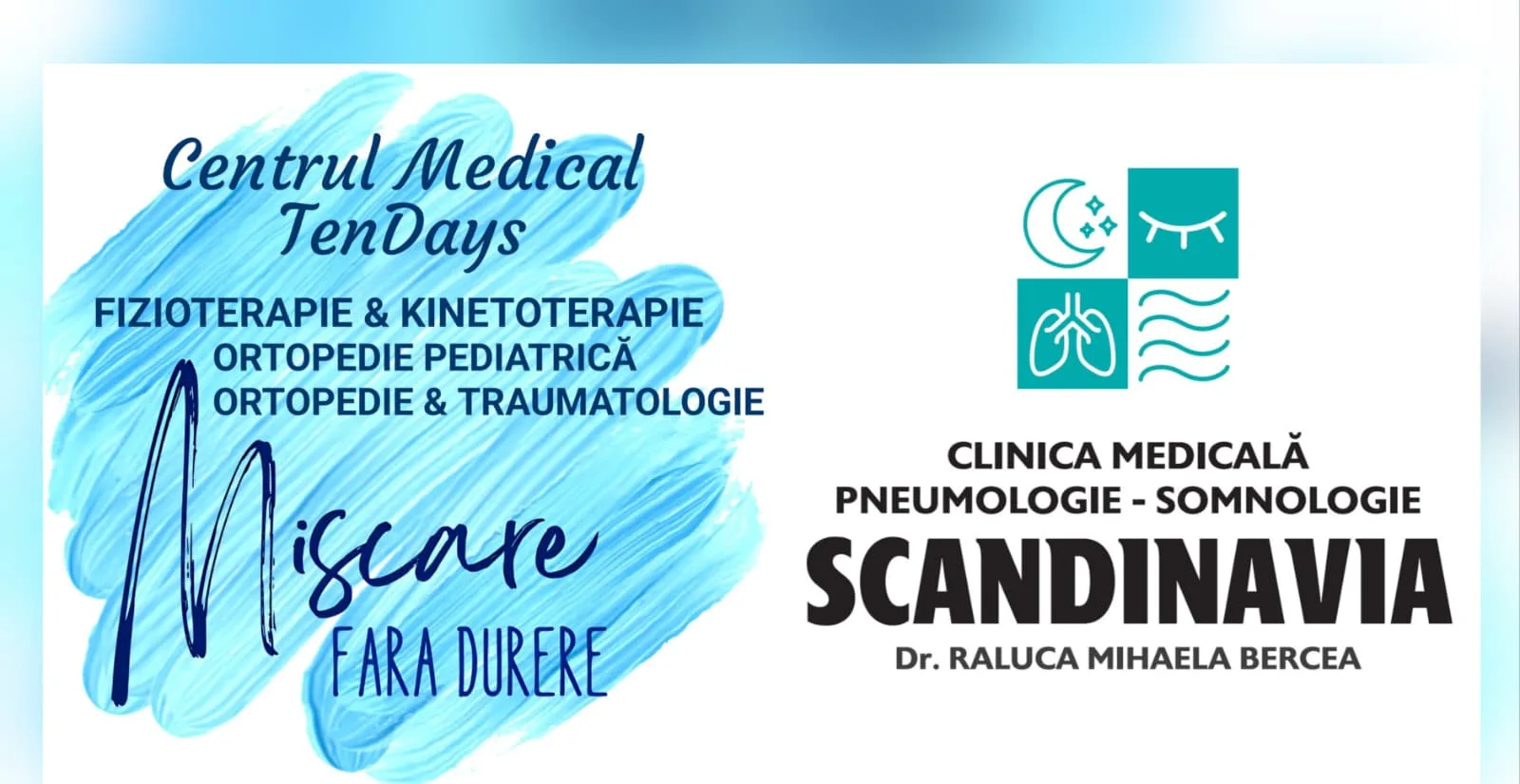 Centrului Medical TenDays și Clinicii Medicale Scandinavia din Ploiești în cadrul parteneriatului pentru kinetoterapie și recuperare respiratorie